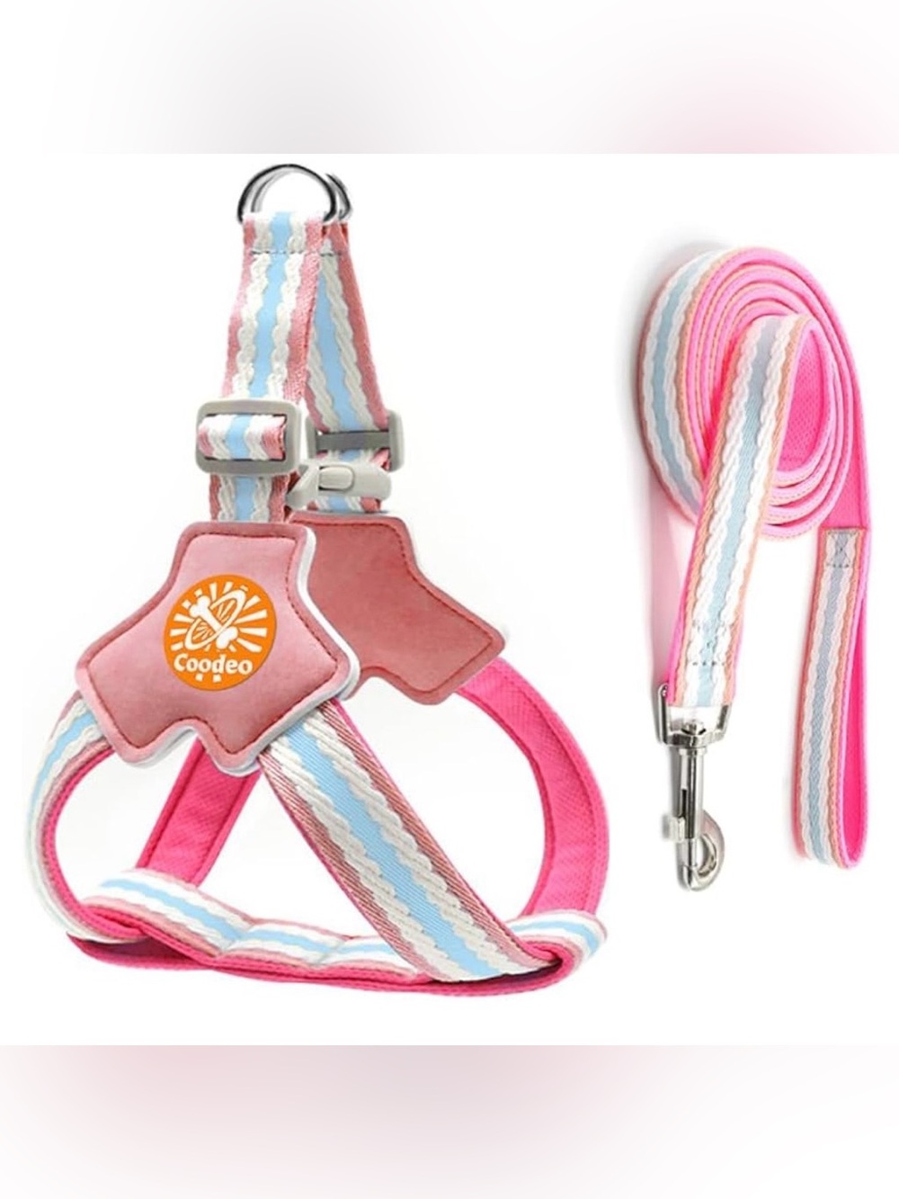 COODEO Anti-Pull Dog Harness & Leash Pink
Size S New